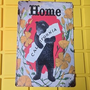 California Bear Metal Sign
